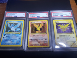 PSA 1 Sequential Set Articuno Zapdos Moltres Holo Fossil Pokemon - Image 1