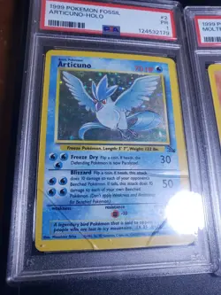 PSA 1 Sequential Set Articuno Zapdos Moltres Holo Fossil Pokemon - Image 3