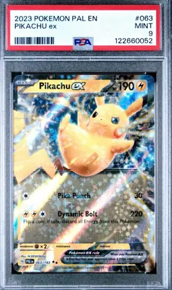 PIKACHU!! 2023 POKEMON PAL EN-PALDEA EVOLVED PIKACHU EX #063 - PSA 9 - Image 1