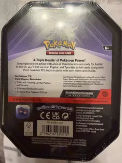 NEW & UNOPENED! Pokemon TCG: Tyranitar Triple Whammy Collectors Tin 2024 Packs - Image 2