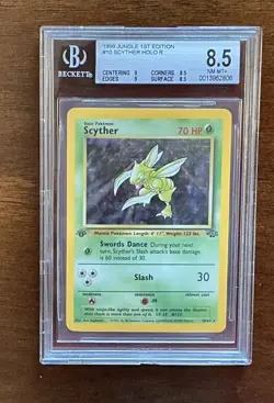 1999 Pokemon Jungle 1st Edition #10 Scyther BGS 8.5 - Image 1
