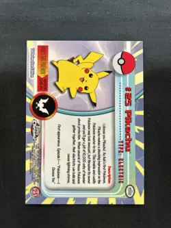 2000 Pokemon TV Topps Chrome Pikachu #25 - NM - Image 2