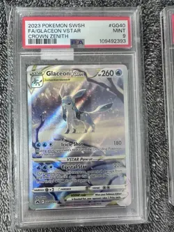 2023 POKEMON SWSH FA/GLACEON VSTAR CROWN ZENITH #GG40 PSA 9 - Image 1
