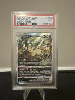 2023 Pokemon SWSH Crown Zenith Leafeon VSTAR Galarian Gallery #GG35/GG70 PSA 9 - Image 1