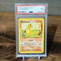 PSA 9 Base Set Unlimited Charmander 46/102 Pokemon Cards 1999 - Image 1