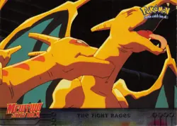 THE FIGHT RAGES #35 - BLUE Logo SILER HOLO - MEWTWO SB - TOPPS POKEMON CARD LP/P - Image 1