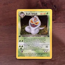 DARK ARBOK Pokemon Card - WOTC - 1st Edition - Team Rocket - 2/82 - HOLO LP+ - Image 1