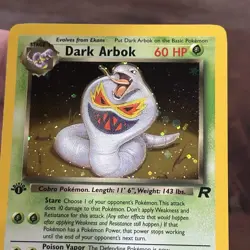 DARK ARBOK Pokemon Card - WOTC - 1st Edition - Team Rocket - 2/82 - HOLO LP+ - Image 2