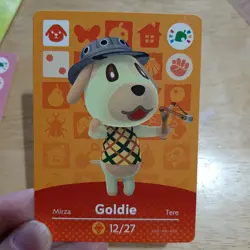Animal Crossing Amiibo Festival Card 12/27 Goldie NM - Image 1