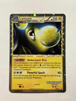 Lanturn Prime 86/95 Unleashed Ultra Rare Holo Pokemon Card - LP - Image 1