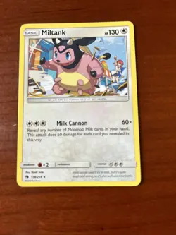 Pokemon TCG 2018 Non Holo Rare Miltank 56/214 Sun & Moon Lost Thunder Card - Image 1