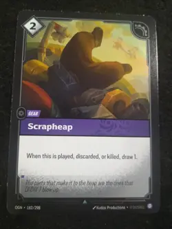 SCRAPHEAP 182/298 RIFTBOUND LEAGUE OF LEGENDS RARE FOIL ENGLISH CARD - Image 1