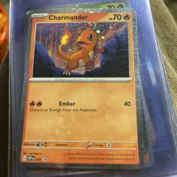 Pokemon Card Charmander 151 Black Star Promo 2023 SVP 047 NM-Mint with Swirl - Image 1