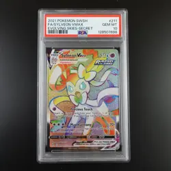 PSA 10 Sylveon Vmax 211/203 Pokemon Evolving Skies Rainbow Rare Graded Card - Image 1