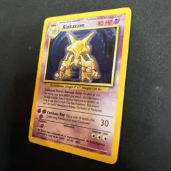 Pokemon Alakazam TCG Base Set Holo Card 1/102 Unlimited Holo Rare - Image 3