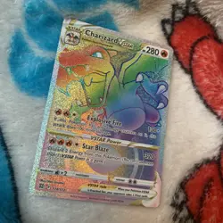 Pokemon Brilliant Stars Charizard VSTAR Rainbow Secret Rare Card 174/172 NM/MT - Image 2