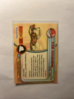 Arcanine #59 Topps Blue Logo TV Animation Edition 1999 Pokemon Card - Image 2