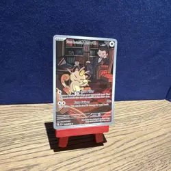 Team Rockets Meowth 203/182 Pokemon Card Destined Rivals - Image 1