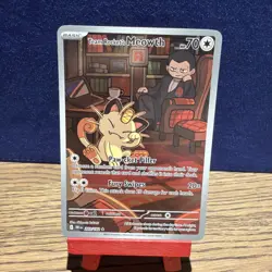 Team Rockets Meowth 203/182 Pokemon Card Destined Rivals - Image 2