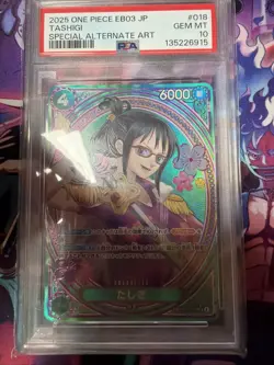 PSA 10 Tashigi EB03-018 SP SR Parallel ONE PIECE Card Heroines edition 2025 NM - Image 1