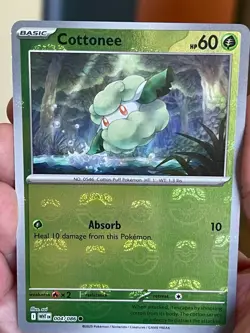 POKEMON COTTONEE #004/086 MASTER BALL WHITE FLARE REVERSE HOLOFOIL NM CARD - Image 1
