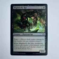 MTG Blightbelly Rat #85 NM Foil Phyrexia All Will Be One Magic The Gathering - Image 1