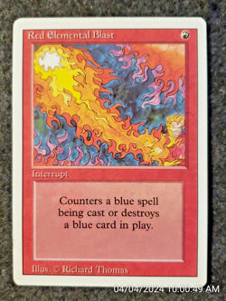 Red Elemental Blast [Revised] MTG *Vintage 90's Magic* Unplayed/NM (DS3D1E9) - Image 1