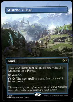 1x Mistrise Village (Borderless) - Tarkir: Dragonstorm - NM - MTG - Image 1