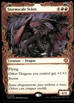 1x Stormscale Scion (Showcase) - Tarkir: Dragonstorm - NM - MTG - Image 1