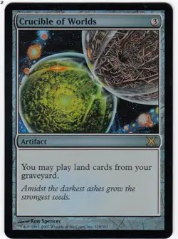 Crucible of Worlds - Tenth Edition Near Mint Foil Magic mtg NM - 2 - Image 1
