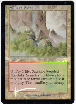 Wooded Foothills - Onslaught Moderately Played Foil Magic mtg MP - Image 1