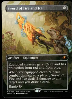 1x Sword of Fire and Ice (Borderless) - Special Guests NM - MTG - Image 1