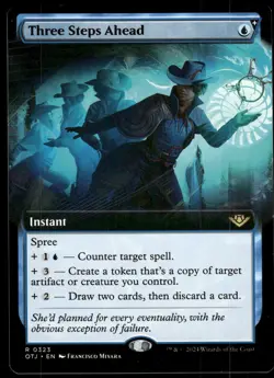1x Three Steps Ahead (Extended Art) - Outlaws of Thunder Junction - NM - MTG - Image 1