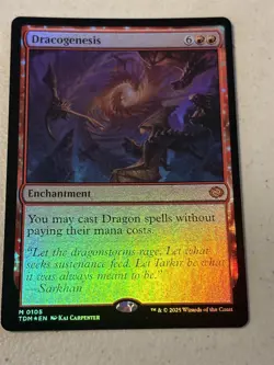 mtg foil Dracogenesis, enchantment, Tarkir Dragonstorm, unplayed - Image 1