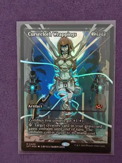 MTG Cursecloth Wrappings 400 Mythic Foil Showcase Aetherdrift - Image 1