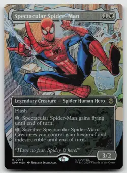Spectacular Spider-Man (Borderless) R Foil Marvel's Spider-Man 14 NM - Image 1