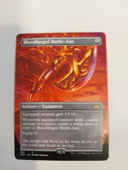 Bloodforged Battle-Axe (Borderless) Double Masters 2022 Regular - Image 1