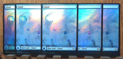 (LOT of 5) Island (262) - FULL ART Phyrexia: All will be one Foil Near Mint! - Image 1