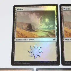 Plains (Foil) - MTG Khans of Tarkir - LP - LOT of 5 - Image 2