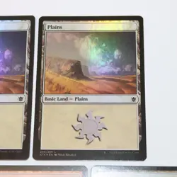 Plains (Foil) - MTG Khans of Tarkir - LP - LOT of 5 - Image 3