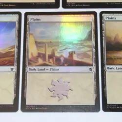 Plains (Foil) - MTG Khans of Tarkir - LP - LOT of 5 - Image 5