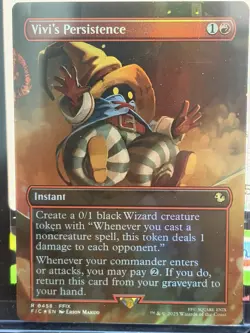 Vivi's Persistence, Magic The Gathering, Final Fantasy, Borderless Foil, NM, 458 - Image 1
