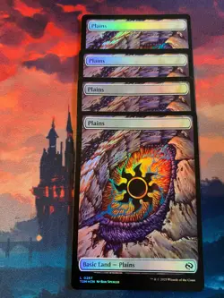 MTG Tarkir Dragonstorm Dragon Eye Plains Foil x 4 - Image 1