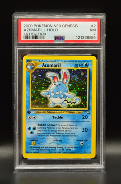 Azumarill Holo 1st Edition Neo Genesis 2000 PSA 7 Pokemon TCG 2/111 Newly Graded - Image 1