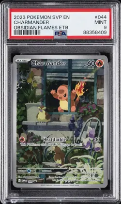 2023 POKEMON SVP EN-SV BLACK STAR PROMO #044 CHARMANDER PSA 9 - Image 1