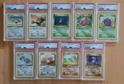Pokemon Sammlung 9 Karten alle PSA10 Non-Holo DE / Jungle Set 1st Edition German - Image 1