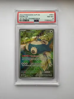 2023-25 Pokemon SV Black Star Promos SVP EN Snorlax #051 PSA 8 - Image 1