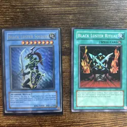 Yu-Gi-Oh! Black Luster Soldier SYE-024 Ultra Rare LP + Black Luster Ritual - Image 1