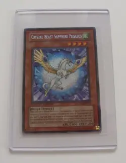 Yu-Gi-Oh Crystal Beast Sapphire Pegasus CT04-EN002 Secret Rare PROMO - Image 1
