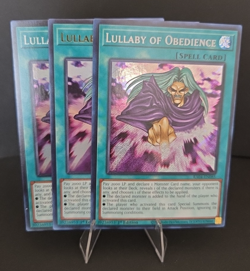 Lullaby of Obedience x3 1st Edition Ultra Secret Super Rare RA04-EN085 Yu-Gi-Oh! - Image 1